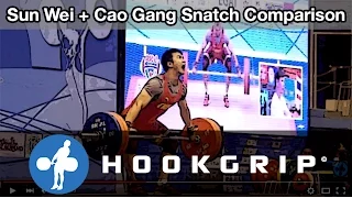 Sun Wei & Cao Gang (85) - Snatch Comparison @ 2015 Asian Championships