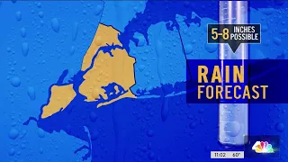 NYC braces for inland flood threat, 5-8 inches of rainfall possible | NBC New York