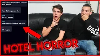 SCARIEST TEXTS EVER RECEIVED... (Hotel Horror) | Colby Brock