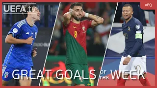 EURO Qualifiers Great Goals Matchdays 9-10 | Chiesa, Bruno Fernandes, Mbappé...