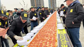 More than 100 meters | Pizza | Popular Street Food of Uzbekisan