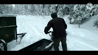 Охота на куницу капканами. Проверка капканов на мотособаке Бурлак. Декабрь 2020 года.