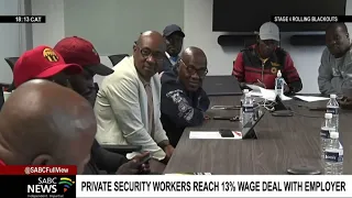 Workers' unions in the private security sector reach a 13% wage deal