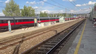 Spettacolare transito dell'ETR500 FRECCIAROSSA e arrivo di ITALO a Firenze Rovezzano