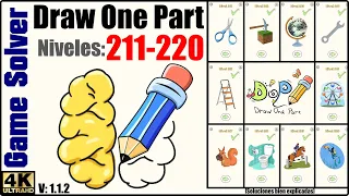 🧠𝐃𝐎𝐏✏️ | Draw One Part - Soluciones niveles 211, 212, 213, 214, 215, 216, 217, 218, 219, 220