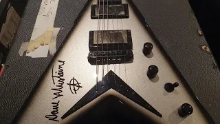 Dave Mustaine Personally Owned MEGADETH Silver Burst VMNT Flying King V Guitar Up Close Video