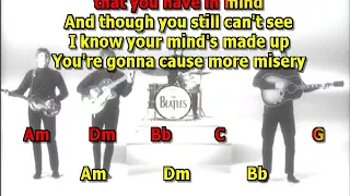 Think For Yourself Beatles best karaoke instrumental lyrics chords cover