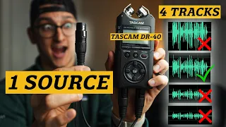 Tascam DR-40 HACK | Record 4 Audio Tracks from One Source