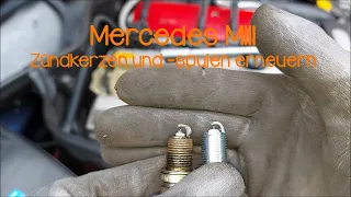 Mercedes Motor M111 Zündkerzen Zündspulen erneuern