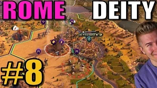 Civilization 6: Rome [Deity TSL Earth Map w/16 civs] Part 8 - Civ 6 Gameplay / Let's Play