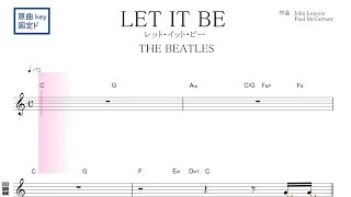 LET IT BE レット・イット・ビー(THE BEATLES　ザ・ビートルズ)原曲key固定ド読み／ドレミで歌う楽譜【コード付き】