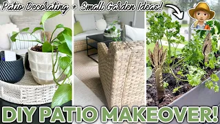 DIY SMALL PATIO MAKEOVER 🪴 | Patio Decorating On A Budget | Outdoor Decor & Small Garden Ideas!