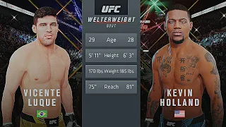 Vicente Luque Vs. Kevin Holland : UFC 4 Gameplay (Legendary Difficulty) (AI Vs AI) (PS5)