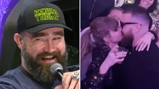 Jason Kelce REACTS to Taylor Swift & Travis Kelce Kissing At Super Bowl Afterparty