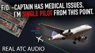 Captain became INCAPACITATED on Landing at San Francisco. United Airlines A319. REAL ATC