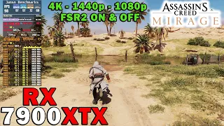 Assassins Creed Mirage | RX 7900 XTX | Ryzen 7 5800X3D | 4K - 1440p - 1080p | Ultra High Settings