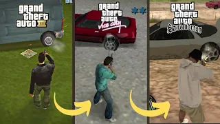 Evolution of Tires LOGIC in GTA Games.| 3 in 1 | Dulina Nimadith.