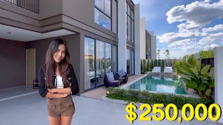 $250,000 (8.6M THB) Pattaya Brand-New 4Bedroom 282SQM Luxury Pool Villa House in Thailand