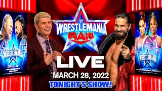 WrestleMania RAW - WWE RAW WrestleMania 38 Go-Home 28 March 2022 - WWE RAW 03/28/2022 Live #WWERAW