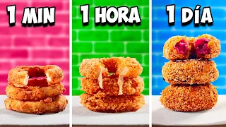 1 minuto vs. 1 hora vs. 1 día Aros de cebolla por VANZAI COCINANDO