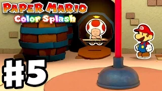 Paper Mario: Color Splash - Gameplay Walkthrough Part 5 - The Wringer! (Nintendo Wii U)