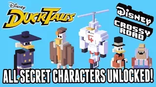 DUCKTALES Disney Crossy Road ALL SECRET CHARACTERS UNLOCKED!  Scrooge, Launchpad, Magica & More!