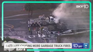 County warns neighbors after lithium-ion batteries start garbage truck fires due to improper disposa