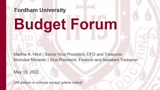 Spring 2022 Budget Forum