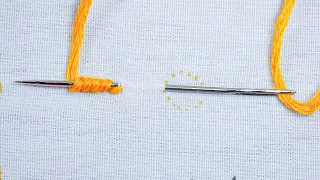 basic hand embroidery tutorial, bullion stitch, knot stitch family