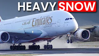 SNOW Aftermath at Manchester Airport | 3 Minutes of 4K Aviation