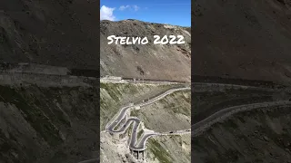 Top of Italy’s famous Stelvio pass looking down