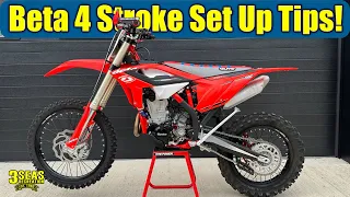 2024 350/ 390/ 430/ 500 Beta 4-Stroke RR or RS Motorcycle Set Up Tips by 3 Seas Recreation