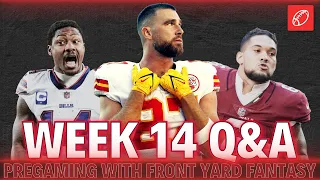 Week 14 Fantasy Football Q&A, Start Sits, & More