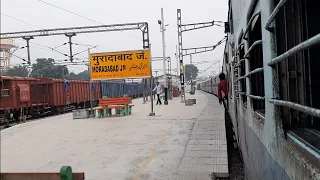 Moradabad Station view  by Train Uttar Pradesh