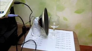 Breaking a wine glass using resonance (failed)