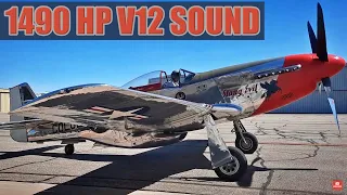 Starting up a P-51 Mustang. Pure sound!