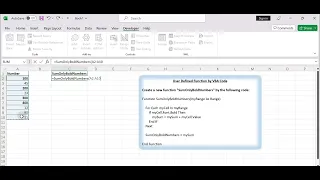 Sum Only Numbers in Bold in a Range of Cells in Excel