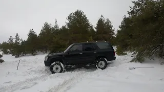 Toyota 4Runner/Hilux Surf 130.Покатушка в снежный лес.Тест новых колес.