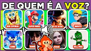 🕵️‍♂️🔊 ADIVINHE O PERSONAGEM PELA VOZ | Desafio das Vozes | Só vai acertar quem é bom de ouvido 🐵