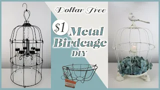 Dollar Tree DIY Metal Birdcage / Chandelier Birdcage DIY