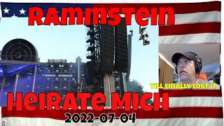 Rammstein, Heirate Mich, 2022-07-04, Goffert Park, Nijmegen-REACTION Fan Cam -but omg TILL! wtf? lol