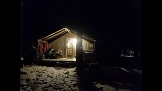 THE TENT. Last time up before Deer Hunting. Cold. Snow. Stands. Rifles. Tent cooking. My Dad.