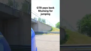 GTR pays back mustang for Jumping #shorts