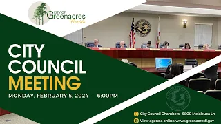 February 5, 2024 - City Council Meeting