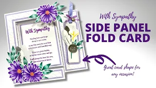 Beautiful Side Panel Sympathy Card with Book Mark Detail.
