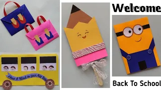 DIY Back To School Cards | Easy Paper Cards For Back To School | Welcome Back To School Cards