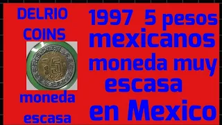 1997 5 pesos mexicanos