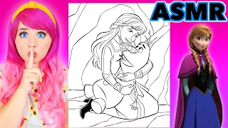 ASMR Coloring Frozen 2 Anna & Olaf | Calming ASMR Coloring for Relaxation