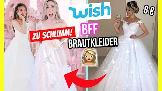 Wir HEIRATEN als BFF endlich 😱 (unsere BRAUTKLEIDER vom online SHOP WISH die sich ALLE kaufen kann)