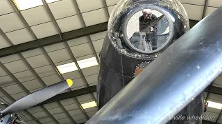 244 Restoration of Lancaster NX611 Year 7.   No 1 engine fitted to the French wing